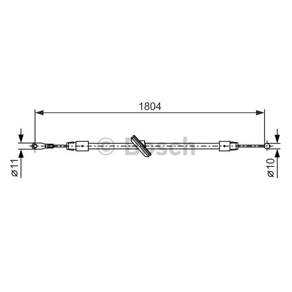 Слика на сајла за рачна кочница BOSCH 1 987 482 380 за Mercedes Sprinter 3-t Box (906) 216 CDI (906.611, 906.613) - 163 коњи дизел