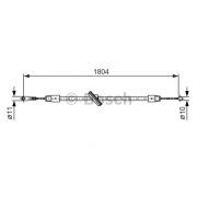 Слика 1 на сајла за рачна кочница BOSCH 1 987 482 380