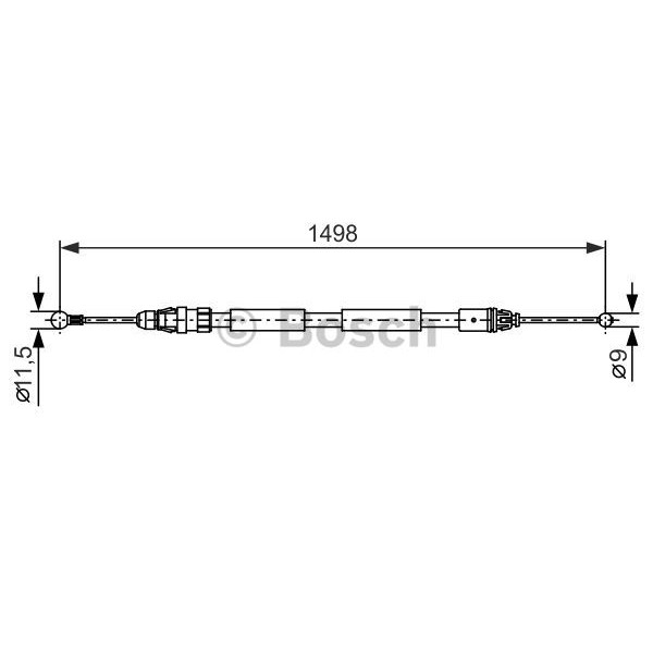 Слика на Сајла за рачна кочница BOSCH 1 987 482 387