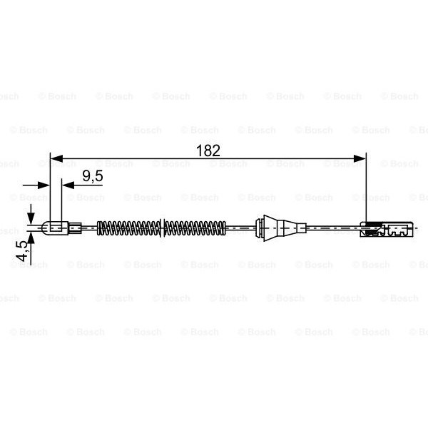 Слика на Сајла за рачна кочница BOSCH 1 987 482 449 за Opel Astra H Hatchback 1.8 - 125 коњи бензин