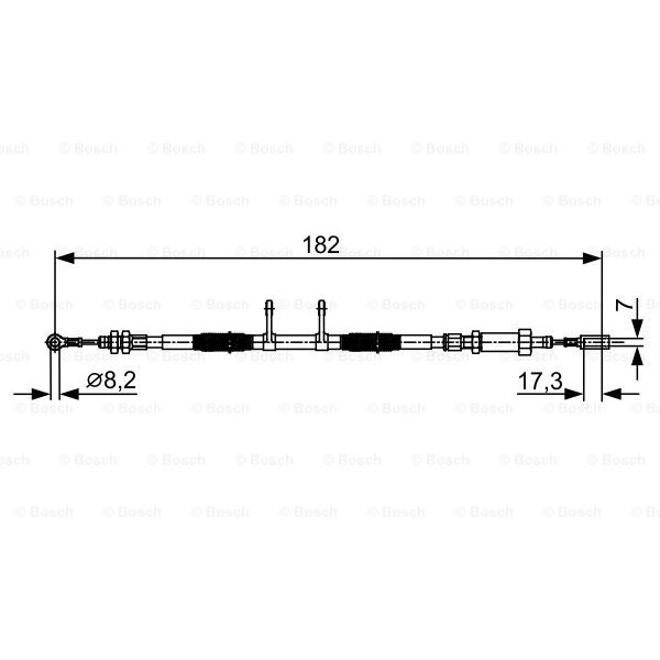 Слика на Сајла за рачна кочница BOSCH 1 987 482 450 за Fiat Ducato BUS 250 130 Multijet 2,3 D - 131 коњи дизел