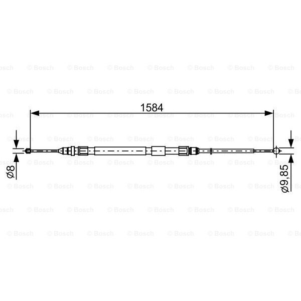 Слика на Сајла за рачна кочница BOSCH 1 987 482 491 за BMW 3 Sedan F30 F35 F80 320 d xDrive - 184 коњи дизел