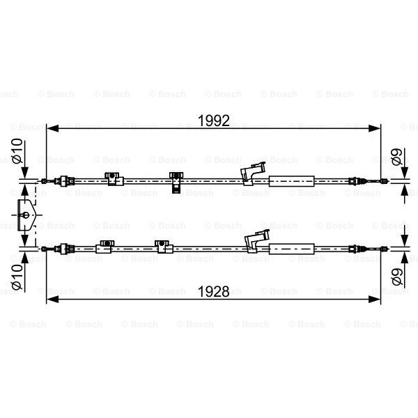 Слика на Сајла за рачна кочница BOSCH 1 987 482 494 за Ford Grand C-Max 1.5 TDCi - 95 коњи дизел