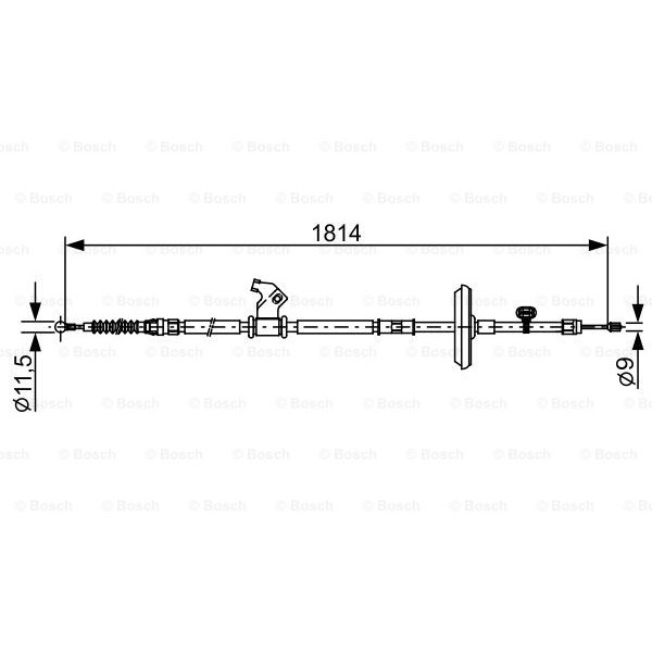 Слика на Сајла за рачна кочница BOSCH 1 987 482 502