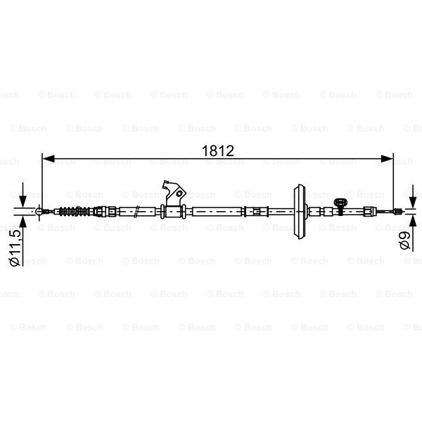 Слика на Сајла за рачна кочница BOSCH 1 987 482 503