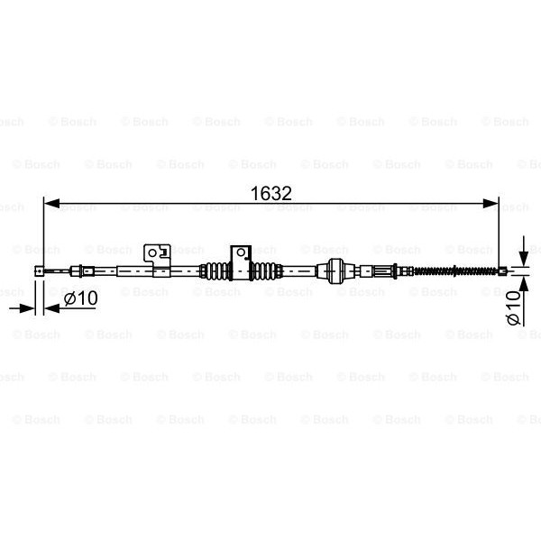 Слика на Сајла за рачна кочница BOSCH 1 987 482 519 за Mitsubishi Outlander (CW) 2.0 DI-D - 140 коњи дизел