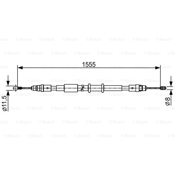 Слика на Сајла за рачна кочница BOSCH 1 987 482 552