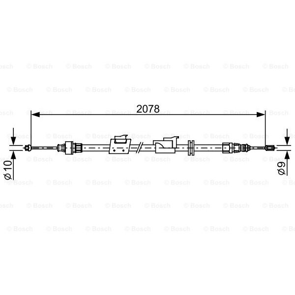 Слика на Сајла за рачна кочница BOSCH 1 987 482 706 за Ford Mondeo 4 Saloon 2.0 - 145 коњи бензин