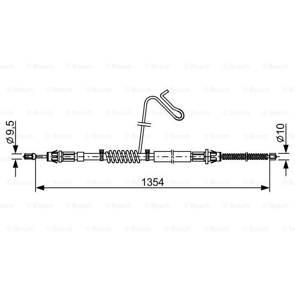 Слика на Сајла за рачна кочница BOSCH 1 987 482 711