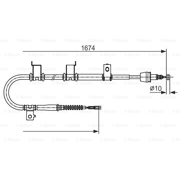 Слика на Сајла за рачна кочница BOSCH 1 987 482 714 за Hyundai i30 1.4 - 109 коњи бензин