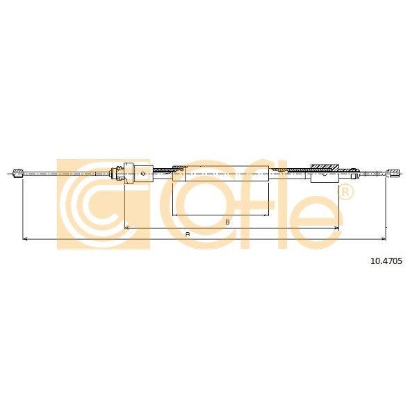 Слика на Сајла за рачна кочница COFLE 10.4705 за Citroen Berlingo 1 MF 1.8 i 4WD (MFLFX) - 90 коњи бензин