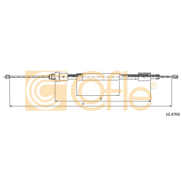 Слика на Сајла за рачна кочница COFLE 10.4706 за Citroen Berlingo MF 1.1 i (MFHDZ, MFHFX) - 60 коњи бензин