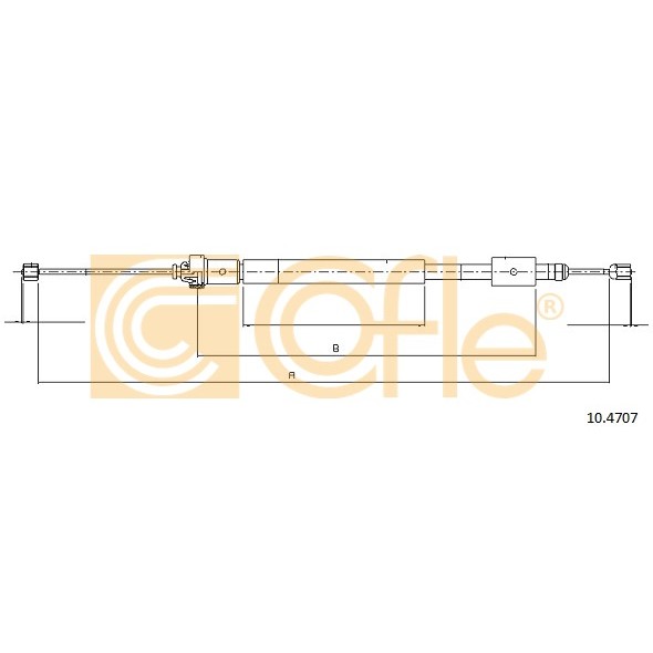 Слика на Сајла за рачна кочница COFLE 10.4707 за Citroen Berlingo 1 MF 1.8 D (MFA9A) - 58 коњи дизел