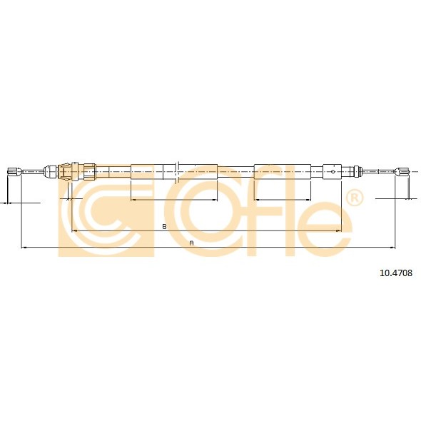 Слика на Сајла за рачна кочница COFLE 10.4708 за Citroen Berlingo 1 MF 1.8 i 4WD (MFLFX) - 90 коњи бензин