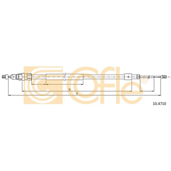 Слика на Сајла за рачна кочница COFLE 10.4710 за Peugeot Partner Box 1.6 - 120 коњи бензин