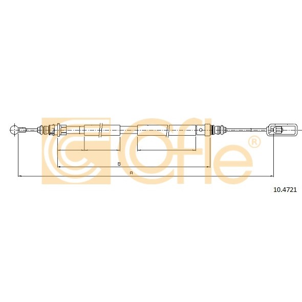 Слика на Сајла за рачна кочница COFLE 10.4721 за Citroen C8 EA,EB 2.2 HDi - 163 коњи дизел