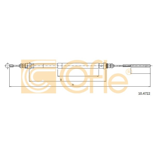 Слика на Сајла за рачна кочница COFLE 10.4722 за Citroen C8 EA,EB 2.0 16V - 140 коњи бензин