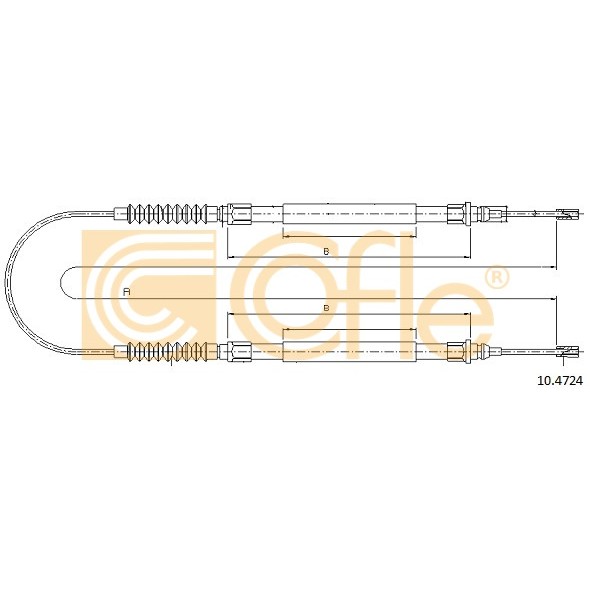 Слика на Сајла за рачна кочница COFLE 10.4724 за Citroen Relay BOX 2301 2.8 HDi - 128 коњи дизел