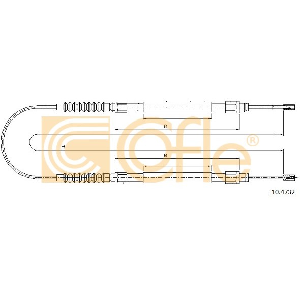 Слика на Сајла за рачна кочница COFLE 10.4732 за Fiat Ducato BOX 230L 2.5 TD - 109 коњи дизел