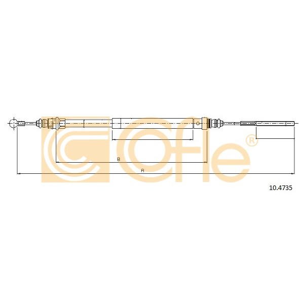 Слика на Сајла за рачна кочница COFLE 10.4735 за Citroen C8 EA,EB 2.0 HDi - 107 коњи дизел