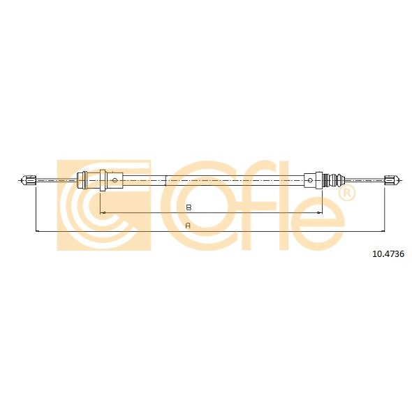 Слика на Сајла за рачна кочница COFLE 10.4736 за Citroen Jumpy U6U 1.9 D 70 - 69 коњи дизел