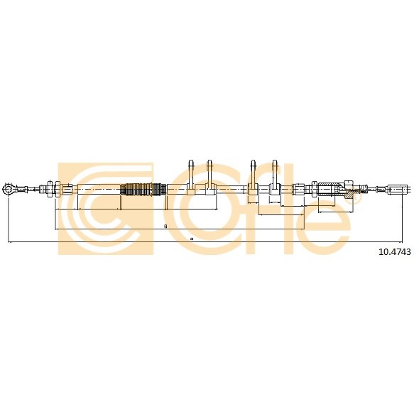 Слика на Сајла за рачна кочница COFLE 10.4743 за Fiat Ducato Platform 250 130 Multijet 2,3 D - 131 коњи дизел