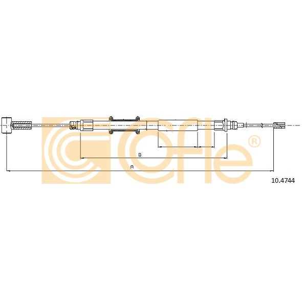 Слика на Сајла за рачна кочница COFLE 10.4744 за Fiat Ducato BUS 250 130 Multijet 2,3 D - 131 коњи дизел