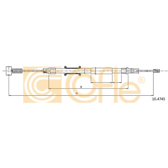 Слика на Сајла за рачна кочница COFLE 10.4745 за Fiat Ducato Platform 250 160 Multijet 3,0 D - 158 коњи дизел