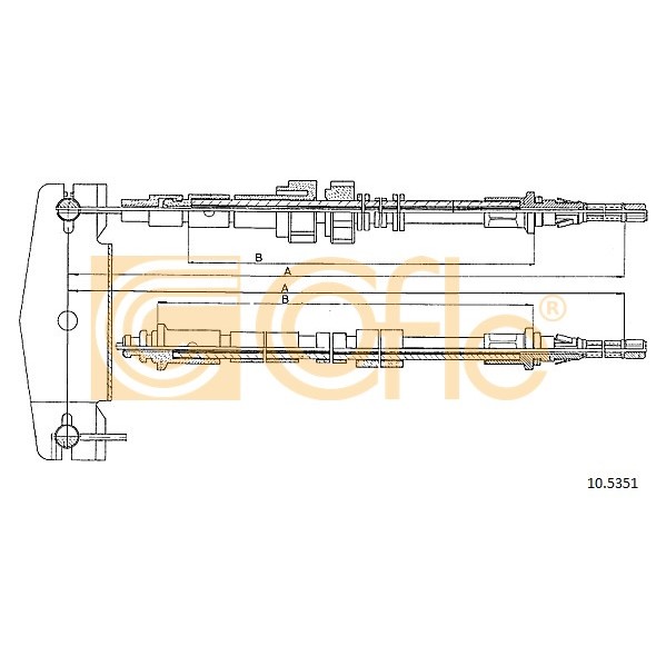 Слика на Сајла за рачна кочница COFLE 10.5351 за Ford Escort 5 Break (gal,avl) 1.8 D - 60 коњи дизел