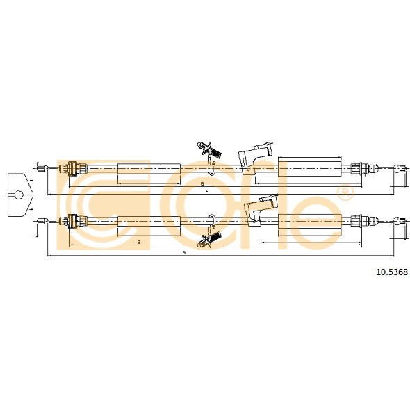 Слика на Сајла за рачна кочница COFLE 10.5368 за Ford Focus 2 Saloon (da) 2.0 TDCi - 136 коњи дизел