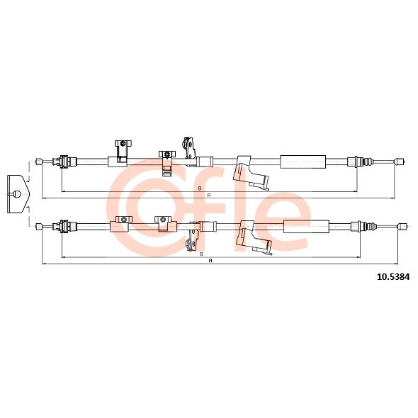 Слика на Сајла за рачна кочница COFLE 10.5384 за Ford Focus 3 Hatchback 1.6 TDCi - 115 коњи дизел