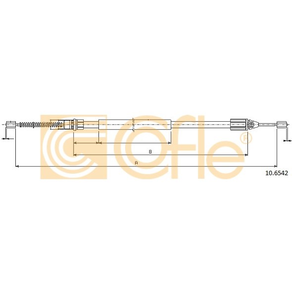 Слика на Сајла за рачна кочница COFLE 10.6542 за Renault Twingo (CN0) 1.2 16V (CN04, CN0A, CN0B) - 75 коњи бензин