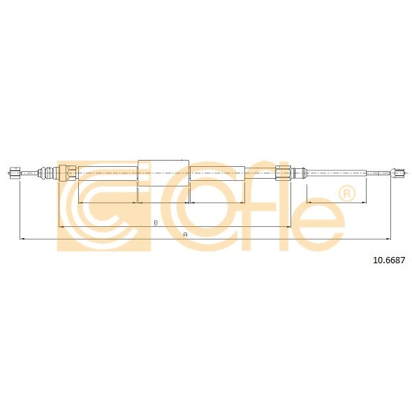 Слика на Сајла за рачна кочница COFLE 10.6687 за Renault Megane 2 Saloon 1.6 - 105 коњи бензин