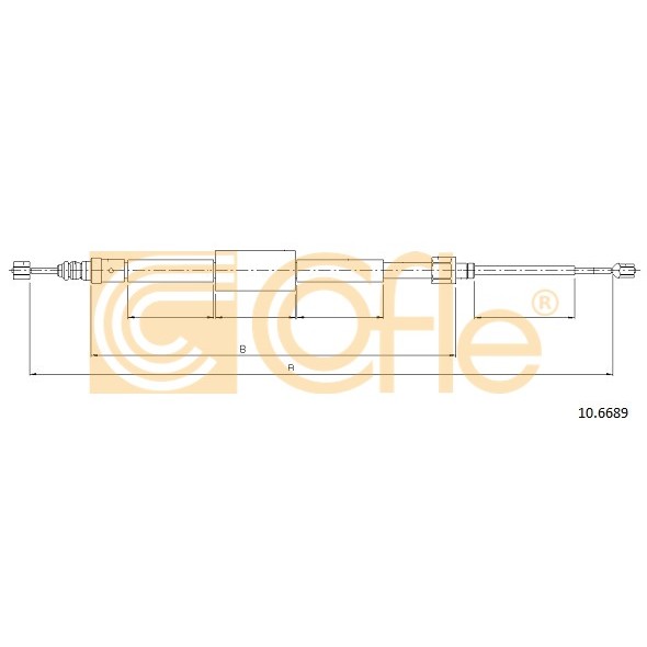 Слика на Сајла за рачна кочница COFLE 10.6689 за Renault Megane 2 Saloon 1.5 dCi - 101 коњи дизел