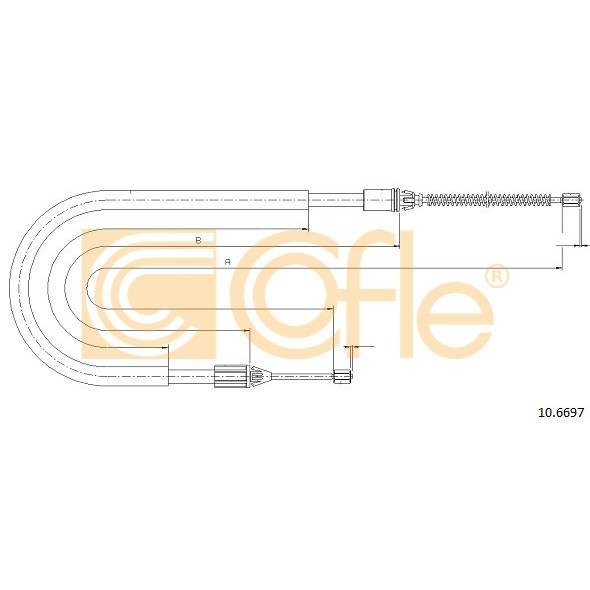 Слика на Сајла за рачна кочница COFLE 10.6697 за Renault Scenic 1 (JA0-1) 1.9 dTi (JA0N) - 98 коњи дизел