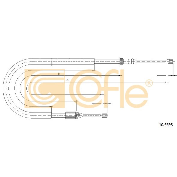 Слика на Сајла за рачна кочница COFLE 10.6698 за Renault Megane Scenic (JA01) 1.9 dTi (JA0N) - 98 коњи дизел