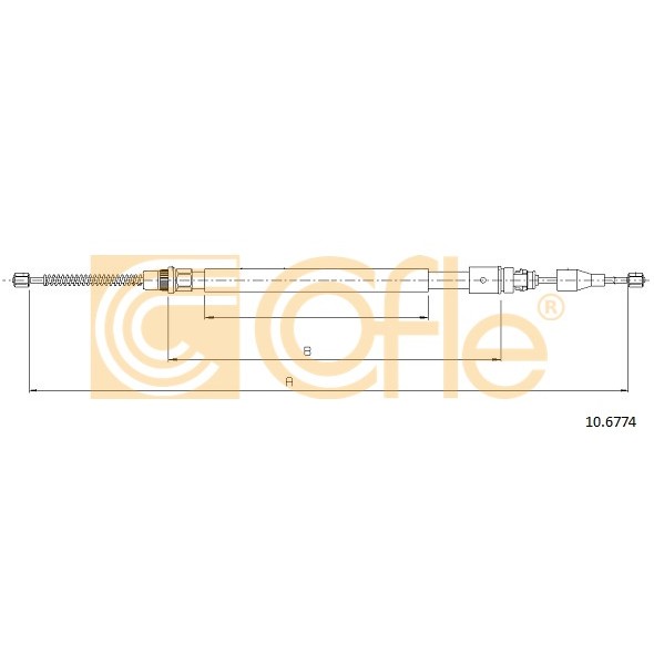 Слика на Сајла за рачна кочница COFLE 10.6774 за Renault Laguna (B56,556) 1.8 - 94 коњи бензин