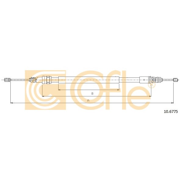 Слика на Сајла за рачна кочница COFLE 10.6775 за Renault Laguna (B56,556) 1.8 (B56Z) - 94 коњи бензин