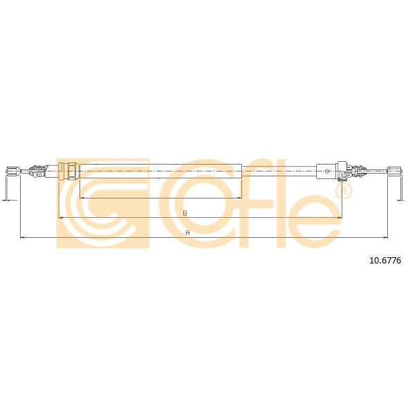 Слика на Сајла за рачна кочница COFLE 10.6776 за Renault Laguna Grandtour (K56) 2.0  (K56C/H) - 113 коњи бензин