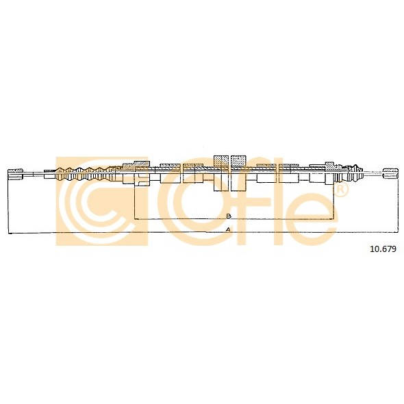 Слика на Сајла за рачна кочница COFLE 10.679 за Renault 25 (B29) 2.2 (B29) - 103 коњи бензин