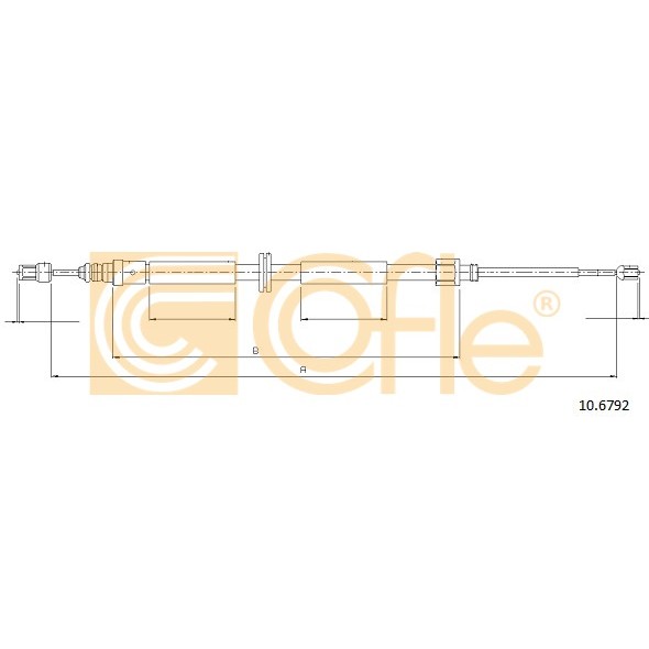 Слика на Сајла за рачна кочница COFLE 10.6792 за Renault Megane 3 Coupe 1.5 dCi (DZ0C, DZ1A) - 90 коњи дизел