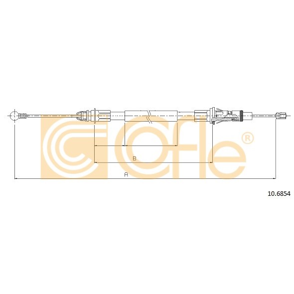 Слика на Сајла за рачна кочница COFLE 10.6854 за Renault Master 2 Bus (JD,ND) 2.8 dTI - 114 коњи дизел