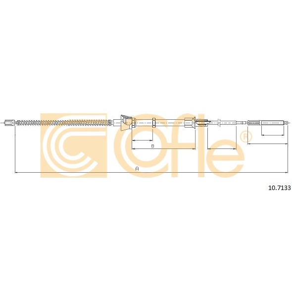 Слика на Сајла за рачна кочница COFLE 10.7133 за VW Lupo (6X1,6E1) 1.0 - 50 коњи бензин