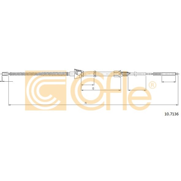 Слика на Сајла за рачна кочница COFLE 10.7136 за Seat Cordoba Saloon (6K2,C2) 1.0 i - 50 коњи бензин