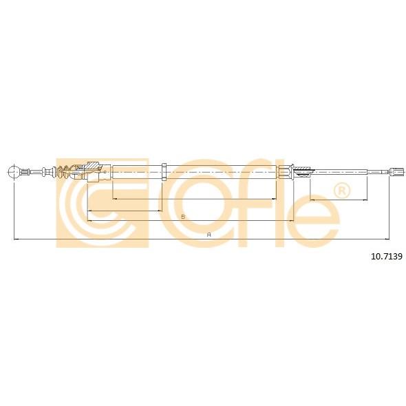 Слика на Сајла за рачна кочница COFLE 10.7139 за Skoda Fabia Hatchback 2006 1.6 TDI - 75 коњи дизел