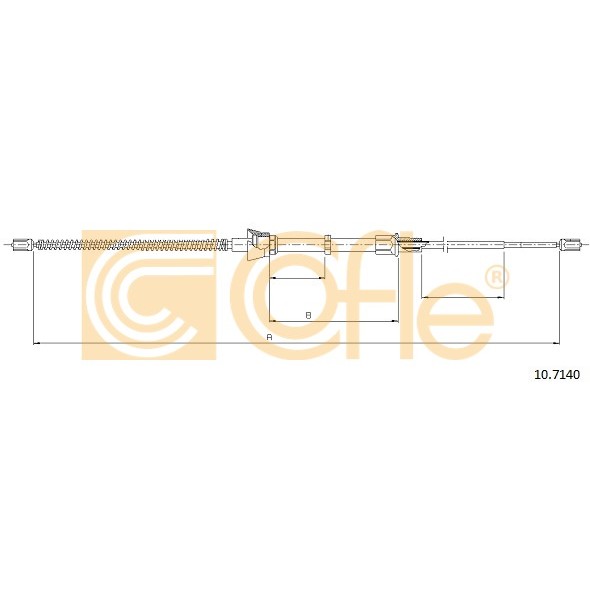 Слика на Сајла за рачна кочница COFLE 10.7140 за VW Polo 5 (6R) 1.4 BiFuel - 82 коњи Бензин/Автогаз (LPG)