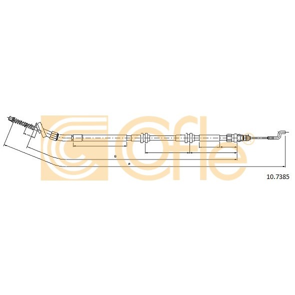 Слика на Сајла за рачна кочница COFLE 10.7385 за VW Amarok Pickup 2.0 BiTDI - 180 коњи дизел