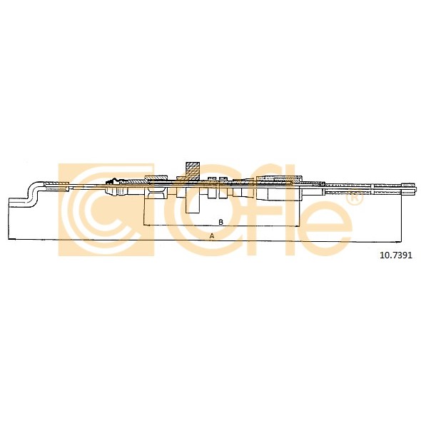 Слика на Сајла за рачна кочница COFLE 10.7391 за VW Transporter T4 Box 1.9 D - 60 коњи дизел