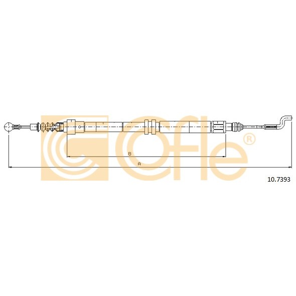 Слика на Сајла за рачна кочница COFLE 10.7393 за VW Transporter T4 Box 1.9 D - 60 коњи дизел