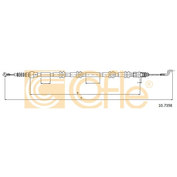 Слика на Сајла за рачна кочница COFLE 10.7398 за VW Transporter T5 Box 2.0 BiTDI 4motion - 180 коњи дизел